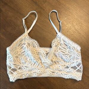Victoria’s Secret Sheer White Lace Bralette - s